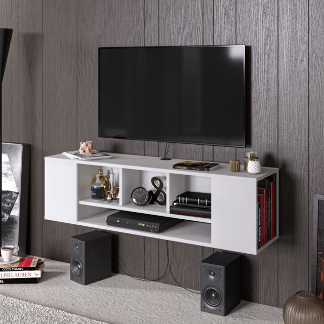 "Decorotika Paldi TV Stand for TVs up to 70"" in White" - image 1