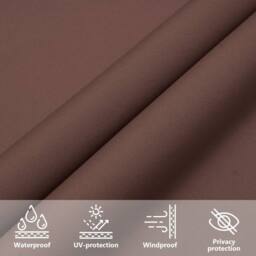 Berkfield Home Sunshade Sail Oxford Fabric Rectangular 2.5x5 m Brown - thumbnail 7