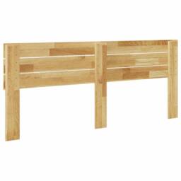 Berkfield Home Headboard 200 cm Solid Wood Oak in Brown - thumbnail 6