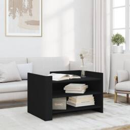 Berkfield Home Durable Coffee Table Black 80x50x50 cm Engineered Wood - Size: 80 x 50 x 50 cm - thumbnail 2