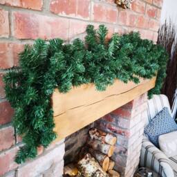 Samuel Alexander 1.8m Plain Green Imperial Pine Christmas Garland Swag Decoration