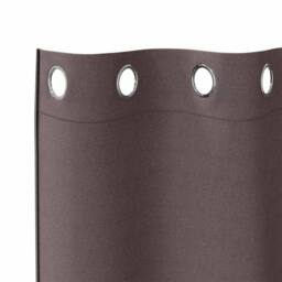 Berkfield Home Modern Curtains with Curtains 2 pcs Dark brown 175 x 140 cm Polyester - thumbnail 5