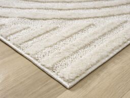 Desire Rugs Isabella Living Room Area Rugs - Embossed Mazia Arch Lines Design in Cream - Size: 80 cm x 150 cm - thumbnail 4