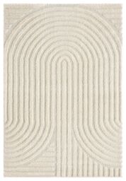 Desire Rugs Isabella Living Room Area Rugs - Embossed Mazia Arch Lines Design in Cream - Size: 80 cm x 150 cm - thumbnail 2