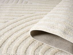 Desire Rugs Isabella Living Room Area Rugs - Embossed Mazia Arch Lines Design in Cream - Size: 80 cm x 150 cm - thumbnail 3