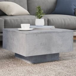 Berkfield Home Coffee Table Concrete Grey 55x55x31 cm Engineered Wood - Size: 55 x 55 x 31 cm