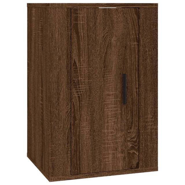Berkfield Home Wall Mounted TV Cabinet Brown Oak 40x34.5x60 cm - image 1