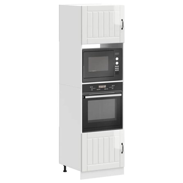 Berkfield Home Oven Cabinets 2 pcs Kalmar Gloss White Engineered Wood - image 1