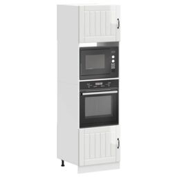 Berkfield Home Oven Cabinets 2 pcs Kalmar Gloss White Engineered Wood - thumbnail 1