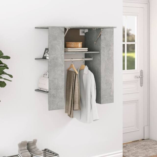 Berkfield Home Hallway Cabinet Concrete Grey 97.5x37x99 cm Engineered Wood - image 1
