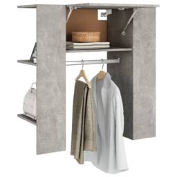 Berkfield Home Hallway Cabinet Concrete Grey 97.5x37x99 cm Engineered Wood - thumbnail 4