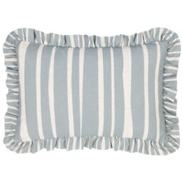 Furn Carmon Stripe Ruffle Cushion in Blue - Size: 40 cm x 60 cm - thumbnail 2