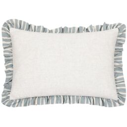 Furn Carmon Stripe Ruffle Cushion in Blue - Size: 40 cm x 60 cm - thumbnail 3