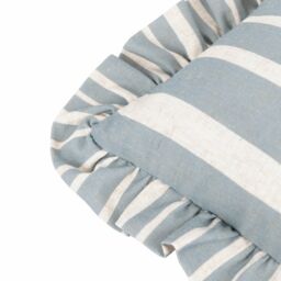 Furn Carmon Stripe Ruffle Cushion in Blue - Size: 40 cm x 60 cm - thumbnail 5