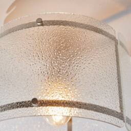 Pagazzi Traynor Clear & Satin Nickel Flush Ceiling Light - thumbnail 7