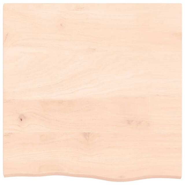Berkfield Home Table Top 60x60x2 cm Untreated Solid Wood Oak in Light Oak - Size: 60 x 60 x 2 cm - image 1