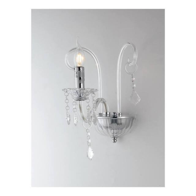 Netlighting Wall Light Chrome Crystal 22x30x25cm in Silver - Size: 22 x 30 x 25 cm - image 1