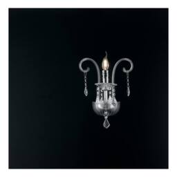 Netlighting Wall Light Chrome Crystal 22x30x25cm in Silver - Size: 22 x 30 x 25 cm - thumbnail 2
