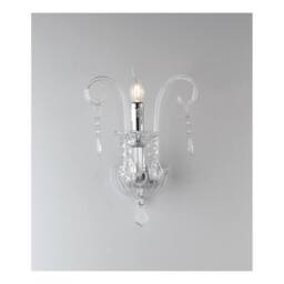 Netlighting Wall Light Chrome Crystal 22x30x25cm in Silver - Size: 22 x 30 x 25 cm - thumbnail 4