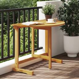 Berkfield Home Beautiful Folding Balcony Table 90x60x72 cm Solid Wood Acacia in Brown - Size: 90 x 60 x 72 cm - thumbnail 2