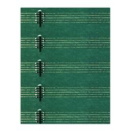 "Artery8 Vintage Lute Strings Pattern Vintage Japan Wall Art Print Korin in Green - Size: W12"" x H16""" - thumbnail 1