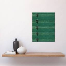 "Artery8 Vintage Lute Strings Pattern Vintage Japan Wall Art Print Korin in Green - Size: W12"" x H16""" - thumbnail 4