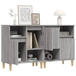 Berkfield Home Sideboards 2 pcs Grey Sonoma 60x35x70 cm Engineered Wood - Size: 60 x 35 x 70 cm - thumbnail 4
