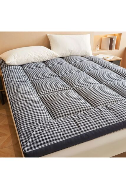 Living and Home 10cm Comfortable Quilted Mattress Topper in Dark Grey - Size: King - image 1