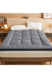 Living and Home 10cm Comfortable Quilted Mattress Topper in Dark Grey - Size: King - thumbnail 2