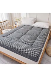 Living and Home 10cm Comfortable Quilted Mattress Topper in Dark Grey - Size: King - thumbnail 8