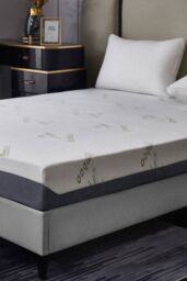 Ezysleep 18cm Bamboo Memory Foam Mattress in White - Size: Single - thumbnail 1