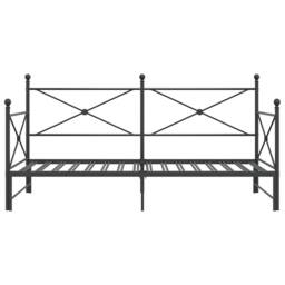 Berkfield Home Durable Daybed with Trundle without Mattress Black 100x200 cm Steel - thumbnail 6