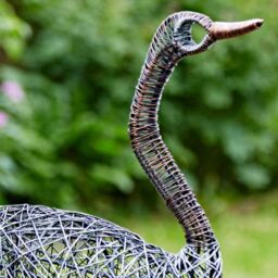 Paper High Guska the Standing Duck Wire Garden Ornament in Silver - thumbnail 2