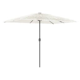 Berkfield Home Garden Parasol with Steel Pole White 300x200x250 cm - Size: 300 x 200 x 250 cm - thumbnail 2