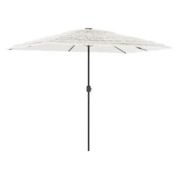 Berkfield Home Garden Parasol with Steel Pole White 300x200x250 cm - Size: 300 x 200 x 250 cm - thumbnail 5