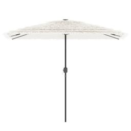 Berkfield Home Garden Parasol with Steel Pole White 300x200x250 cm - Size: 300 x 200 x 250 cm - thumbnail 3