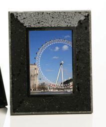 Orsina Mosaic 5x7 Photo Frame, Black Picture Frame For Mantle, Shelf, Decorative Picture Frame For Home Display - thumbnail 1