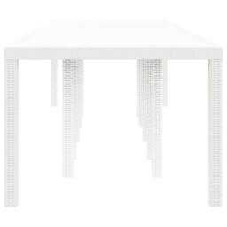 Berkfield Home Garden Table White 350x100x73 cm Poly Rattan - Size: 350 x 100 x 73 cm - thumbnail 5