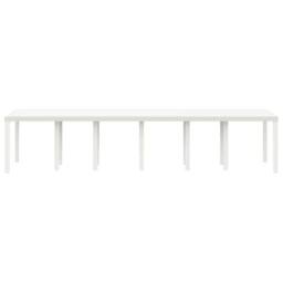 Berkfield Home Garden Table White 350x100x73 cm Poly Rattan - Size: 350 x 100 x 73 cm - thumbnail 4