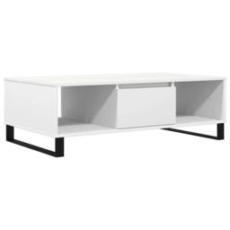 Berkfield Home Coffee Table White 104x60x35 cm Engineered Wood - Size: 104 x 60 x 35 cm - thumbnail 1