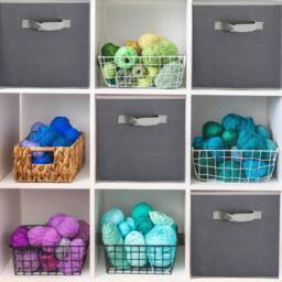 Havendro Set of 4 Collapsible Foldable Storage Boxes Fabric Cubes Box in Grey - thumbnail 5