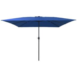 Berkfield Home Outdoor Umbrellas & Sunshades Azure Polyester canopy & metal frame in Blue - thumbnail 1