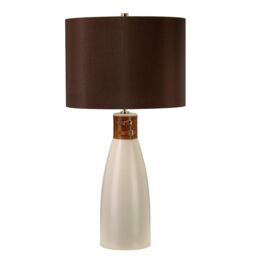 Netlighting Hammersmith 1 Light Table Lamp Ceramic E27 in White - thumbnail 2