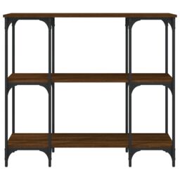 Berkfield Home Console Table Brown Oak 102x35x90 cm Engineered Wood - Size: 102 x 35 x 90 cm - thumbnail 4