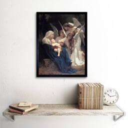 "Artery8 William Adolphe Bouguereau Song Of Angels Old Master Framed Art Print - Size: W12"" x H16""" - thumbnail 2