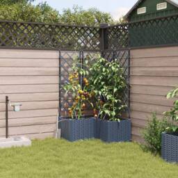 Berkfield Home Garden Planters with Water Irrigation System 3 pcs Grey - thumbnail 2