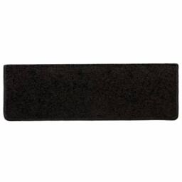 Berkfield Home Stair Mats 10 pcs 65x21x4 cm Black - Size: Medium - thumbnail 4