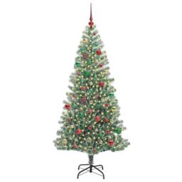 Berkfield Home Artificial Christmas Tree Snow Flocked with LED Light 180 cm in Green - thumbnail 2