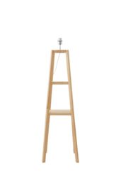 ValueLights Wakefield Quad Base Two Shelf Wooden Floor Lamp in Natural - thumbnail 6