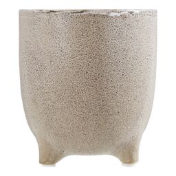 Orsina Small Planter, Stoneware Plant Pot with Subtle Speckled Finish, Modern Indoor/Outdoor Raised Planter for Home in Natural - thumbnail 1
